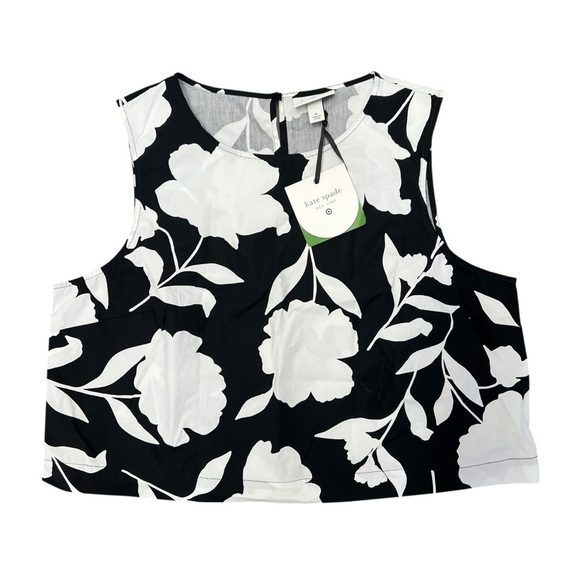 $30 NWT Kate Spade x Target, Floral Black and White Tank Top, XL - Picture 3 of 4